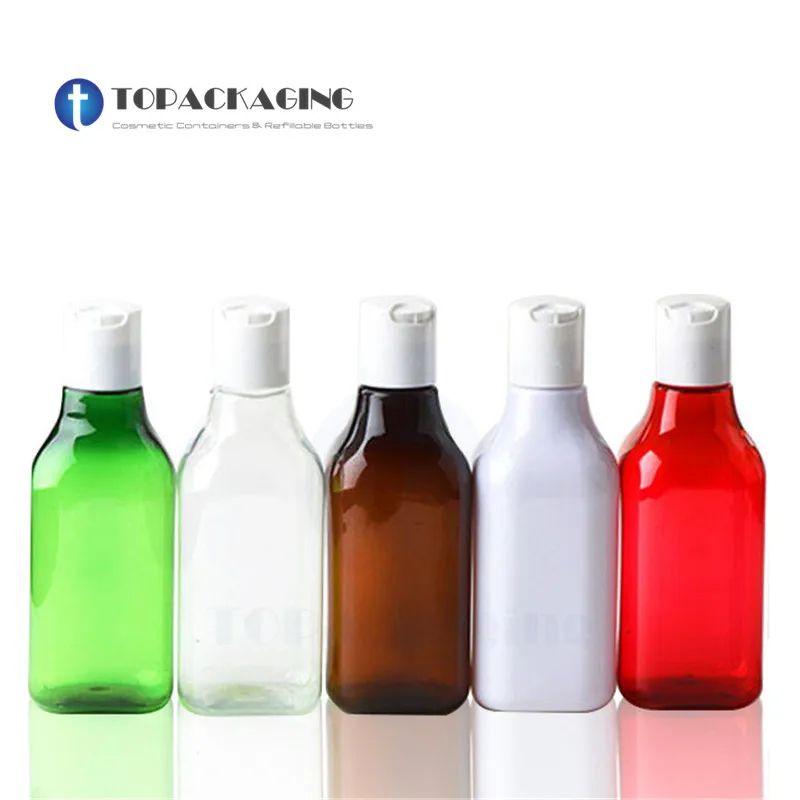 30PCS*200ml Press Screw Cap Bottle Empty Plastic Cosmetic Container Small Sample Lotion Refillable Essential Oil Makeup Packing