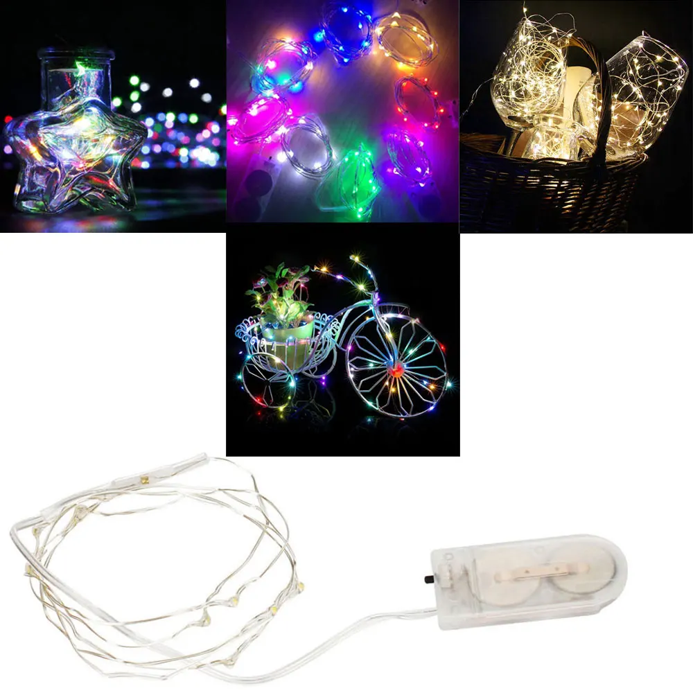 1M 10LEDs Christmas Garland Copper Wire LED String Lamp Fairy lights For Indoor Waterproof New Year Xmas Wedding Decoration