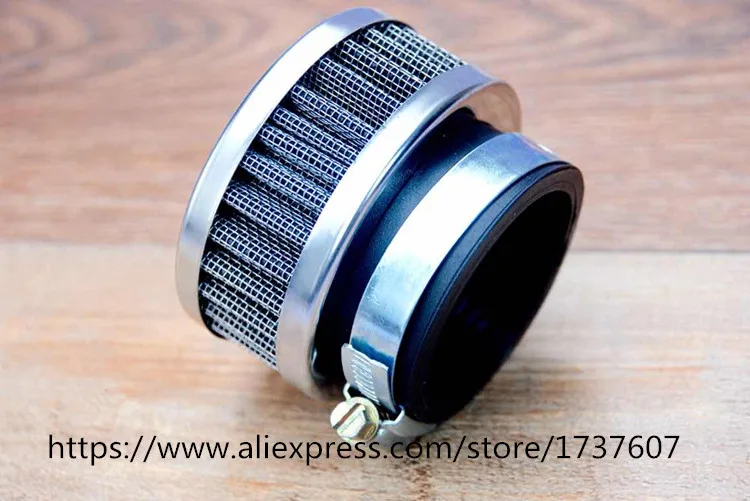 1pcs Stainless Ring Motorcycle Air Filter 46MM 48MM 50MM 52MM 54MM 60MM Cleaner For SR400  CB550 CB750 Kawasaki KZ650