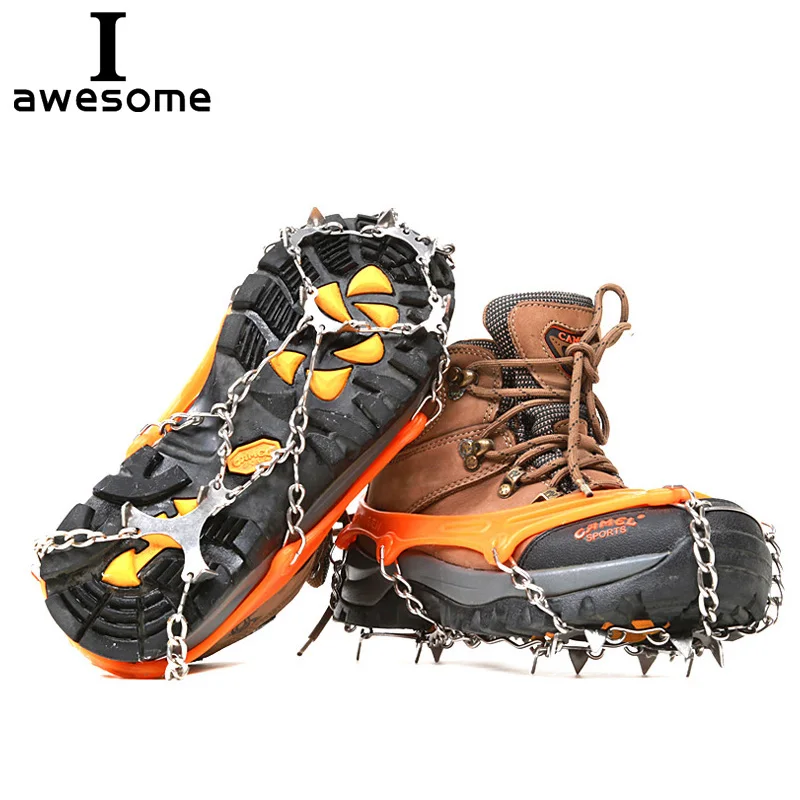 

8/10/11/12/13/18/19 Teeth Steel Ice Gripper Spike for Shoes Anti Slip Climbing Snow Spikes Crampons Cleats Grips Boots Cover