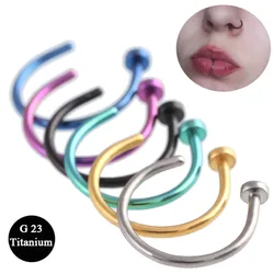 5PCS/lot Cute Girls Medical Stainless Steel Nose Ring Women Indian Fake Piercing C Lip Studs Body Jewelry Wedding Party Gift