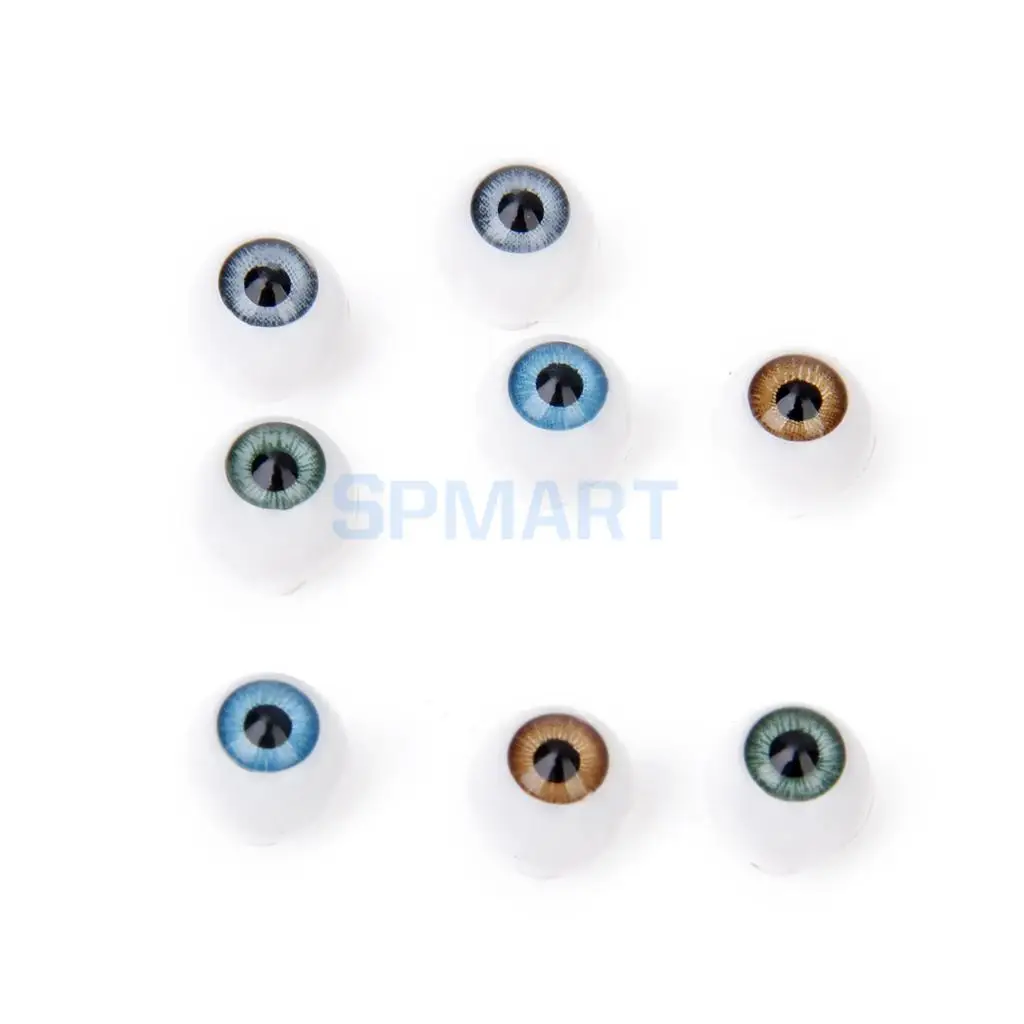 New Arrivals 2015 4 Pairs Round Acrylic Doll Eyes Eyeballs Accessories 10mm
