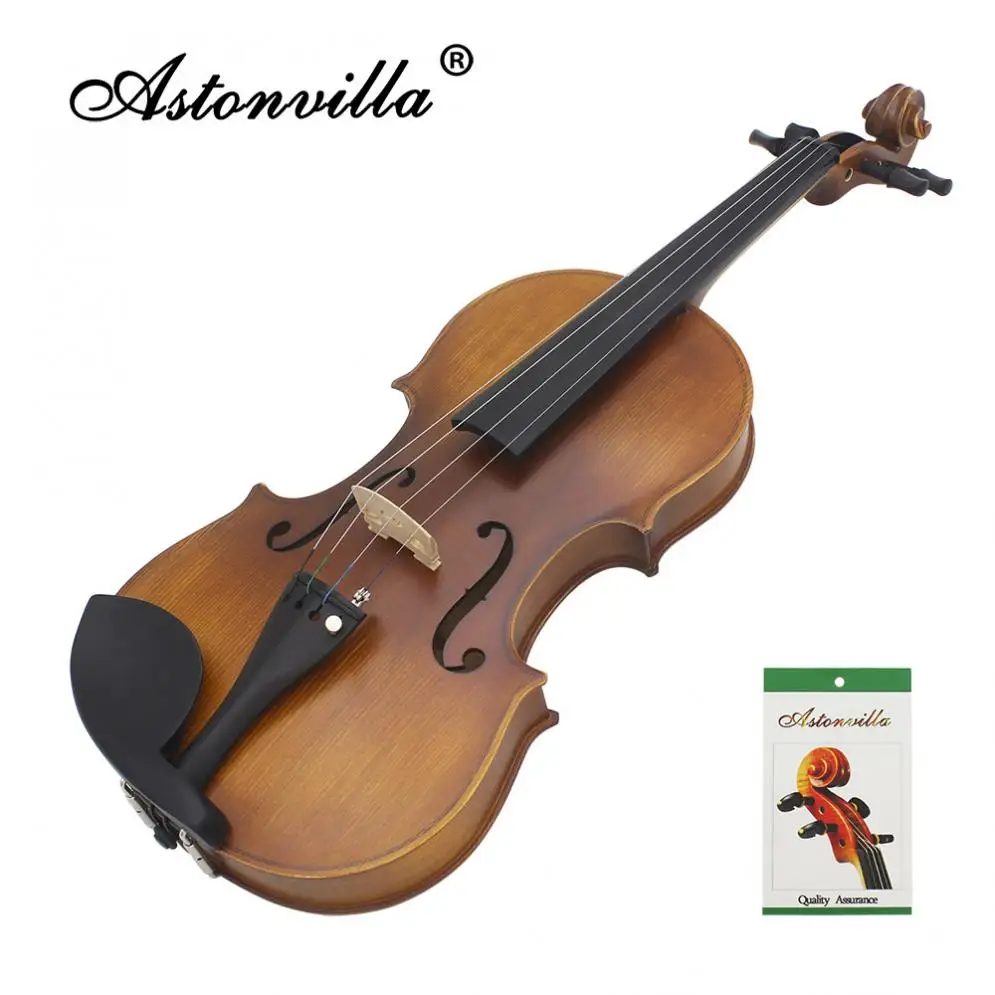 Astonvilla Handmade 4/ 4 Reaationary Vintage Violin Exquisite Sub-gloss Varnish Stylish Retro Old-fashioned Fiddle Spruce Panel