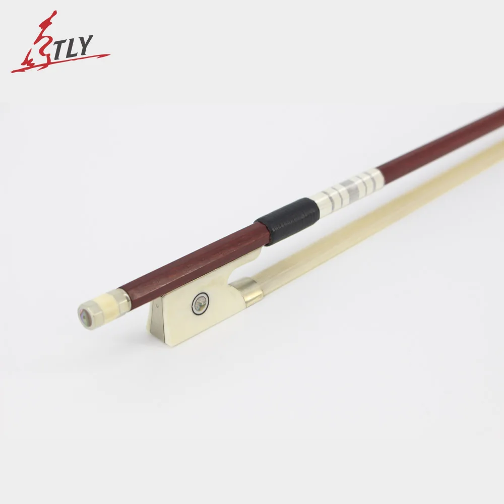 Factory Store High Quality 4/4 Violin Bow Fisheye Inlayed Imitation Ivory Frog Colored Shell Fiddle Bow Violin Accessories