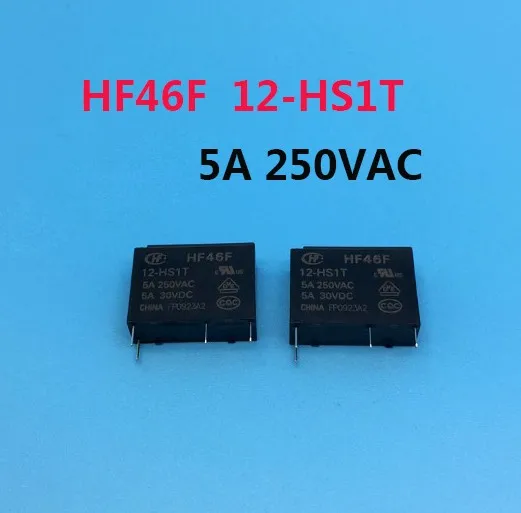 

HOT NEW relay HF46F 12-HS1T HF46F-12-HS1T 12V 5A 250VAC 4PIN