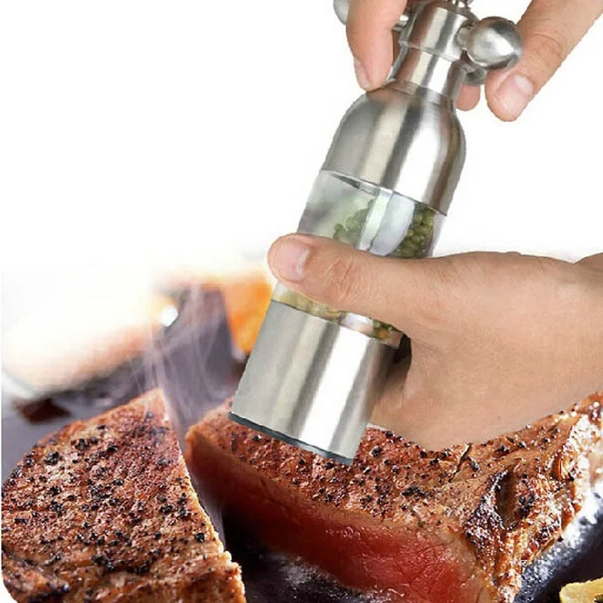 

The Top Sale New Arrival Salt Pepper Grinder Spice Sauce Stainless Steel Mill Grind Stick Cooking Device Tool ss1207