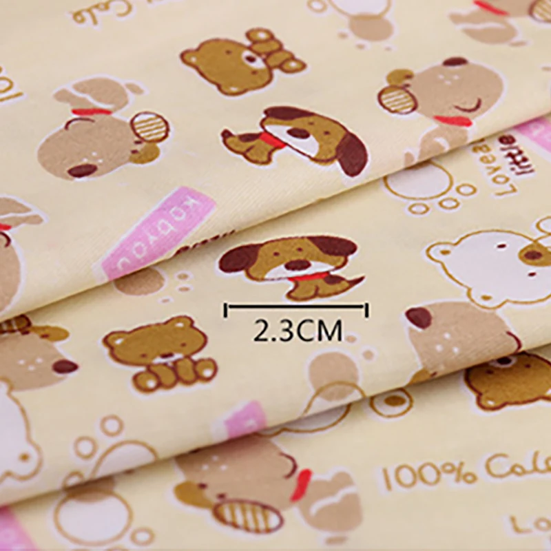 

High quality cute Dog Printed cotton Fabric for Baby Bedding Textile Patchwork Quilt DIY handmade Sewing Fabric Material