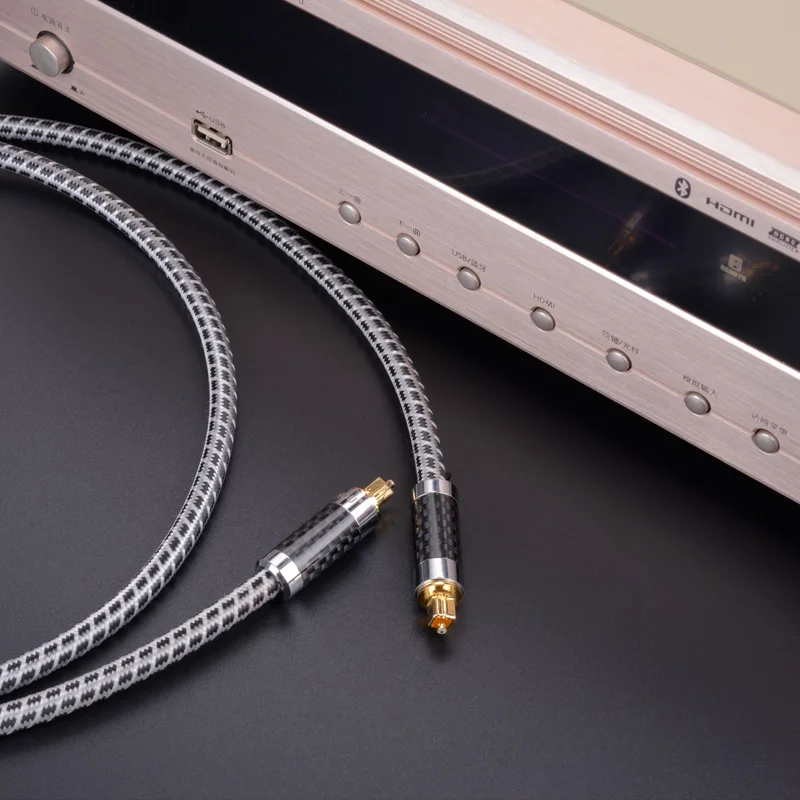 MOSHOU-cable óptico de Audio digital, fibra óptica, 3 pies/6 pies/9 pies, vídeo, cobre libre de oxiácido, audiófilo, HIFI, DTS, Dolby, 5,1, 7,1