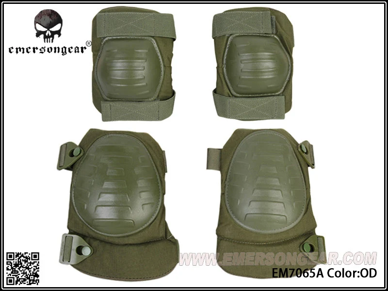 Emerald military elbow and knee pad set em7065