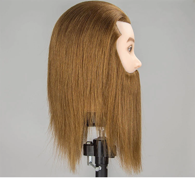 100% human hair male training mannequin head for hairdressers men mannequin head with human hair manequim head of the dummy