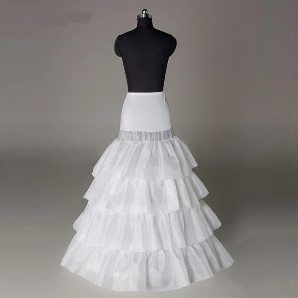 4 Hoops Petticoat met 4 Ruches Mooie Trouwjurk Crinoline Meisjes A-lijn Petticoat Slip Hoepelrok Gekleurd S34