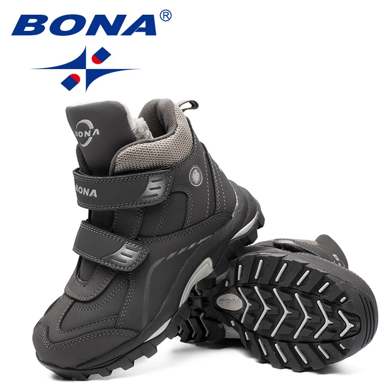 BONA New Arrival Typical Style Children Boots Round Toe Boys Snow Boots Hook & Loop Kids Fashion Sneakers Light Free Shipping