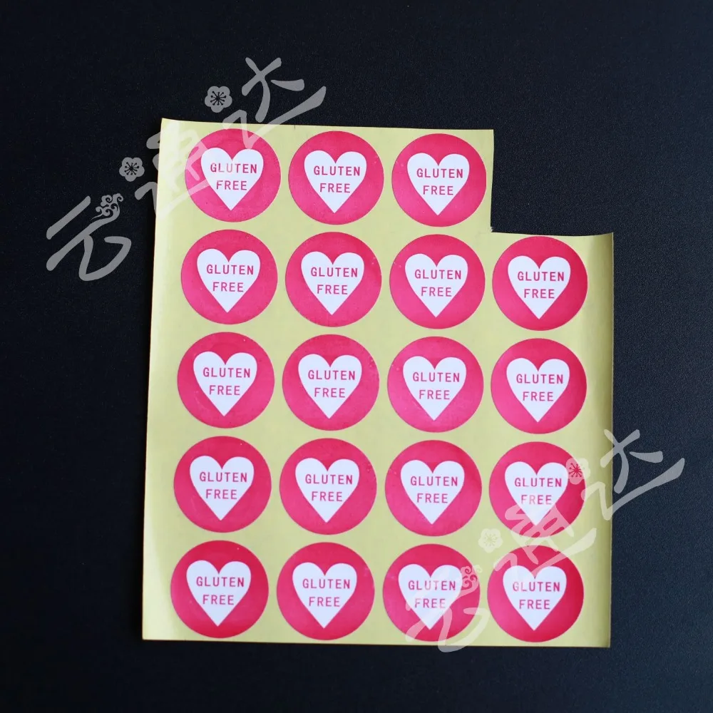 new! Gluten Free Allergy Safe Culinary Label Stickers Food label 2.5cm 200pcs Free shipping