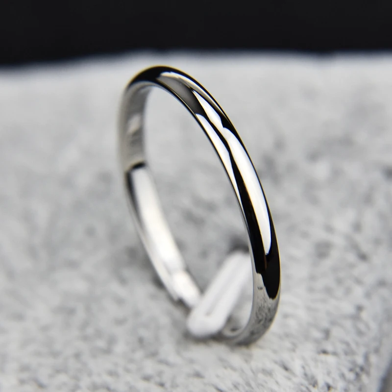 New Fashion 1pc/bag Titanium Steel Vacuum Rose Gold Silver Color Lover's Couple Racing Rings for Women Men Jewelry Gifts view 2