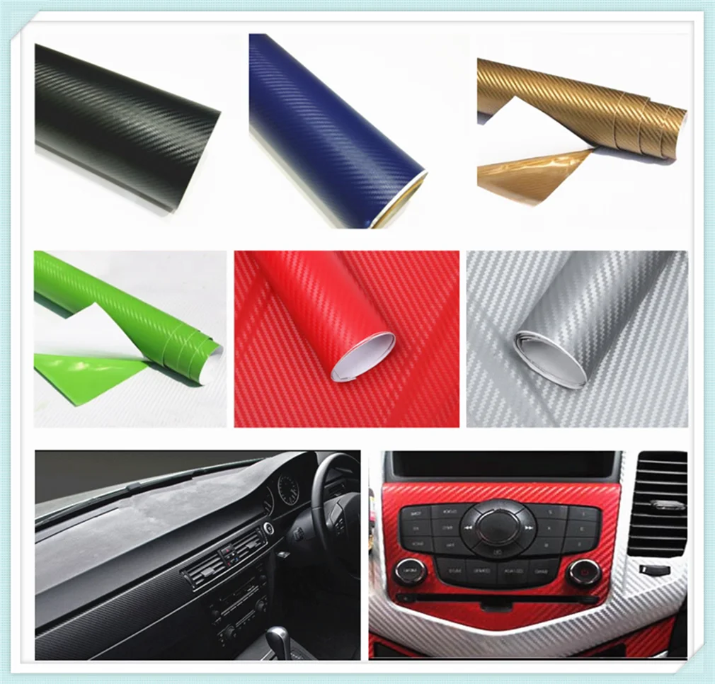 127cmx10cm car carbon fiber film waterproof DIY decoration for Ford Transit Ranger Mustang Ka Fusion Focus F-150