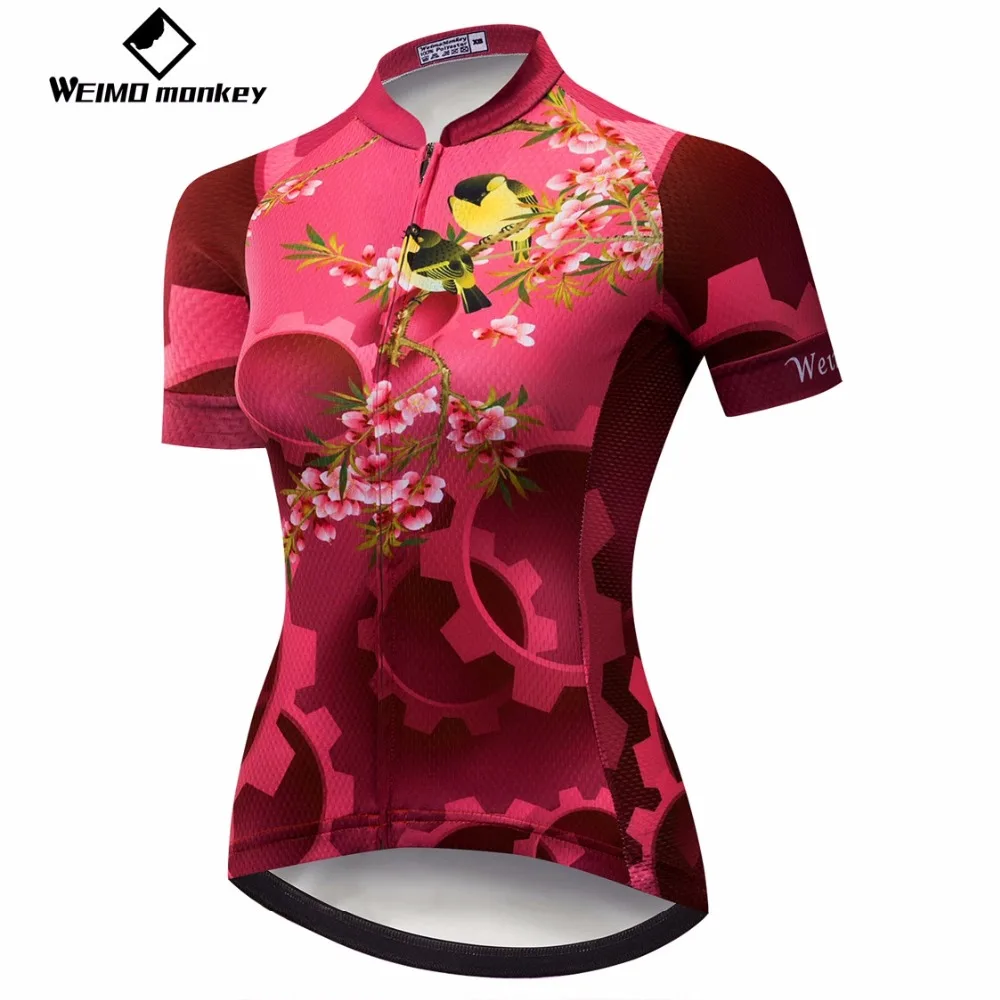 2019 cycling jersey Women Bike jerseys youth Short sleeve Bicycle MTB Top Ropa Ciclismo maillot mountain Summer clothes Flowers