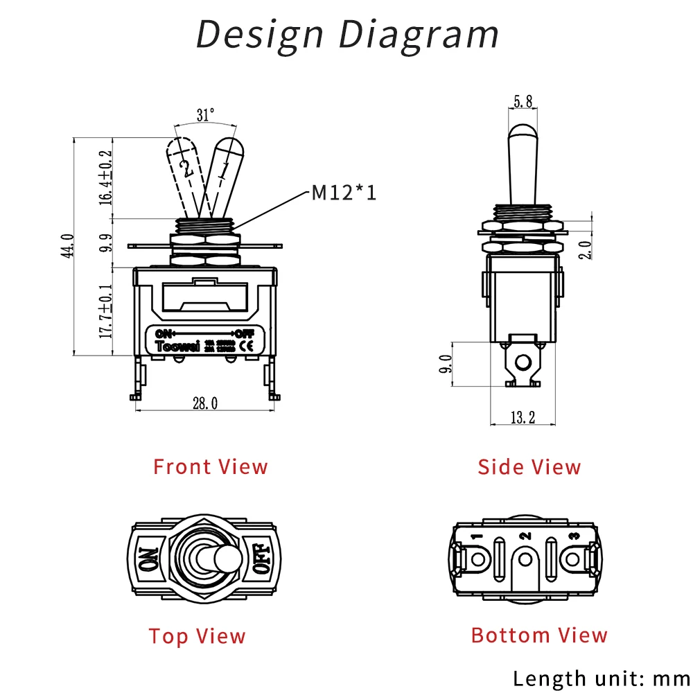 Rocker Toggle Switch 15A 250V 20A 125V SPST SPDT 2 3 Pin Screw Type ON/ OFF ON/OFF/ON CE FCC EMC Certificate For Boat Car Home image 6