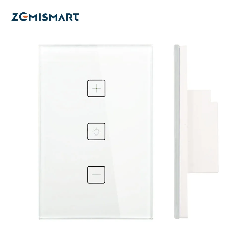 Zemismart-interruptor inteligente com regulador de temporizador, modelo eua, interruptor touch, funciona com alexa, google home e suporte para automação residencial