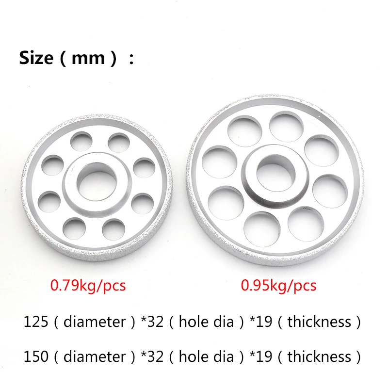 1pcs 125/150mm Vacuum Brazed Diamond Grinding Wheel Suitable Deburring Rust Removal Tool for Marble Granite Glass Ceramic Jade