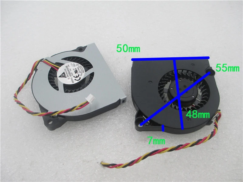 

2PCS NEW DIY CPU FAN for DELTA KSB0405HB-C009 KSB0405HB C009 5V 0.44A 50X48X7MM 5V 0.44A Blower silent fan