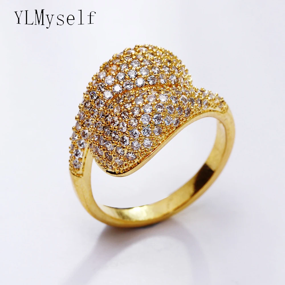 Elegant ring Micro pave Sparkly Cubic Zircon Women jewelry daily wear Recommend Pretty rings