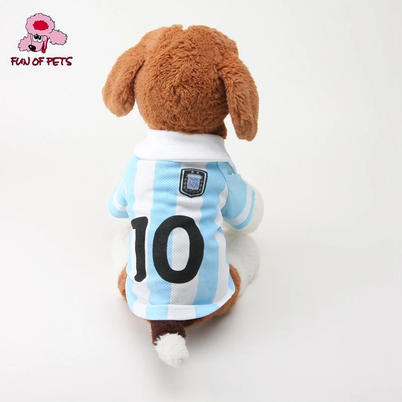 2017 Number 10 Number 14 Polyester Football Team Dog Shirts for Pets Dog Dog Clothes Sport Pet Clothing