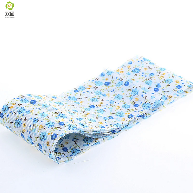 7pcs/lot jelly roll sewing textile blue sets fabric strips 5cmx100cm tildas quilting doll\'s cloths  100%cotton