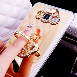 Luxury Mirror TPU Slim Case For Samsung Galaxy J2Prime J3 J4 J5 J6 J6+ J7 2016 A5 2017 S8 S9 S10 Plus Ring Holder Stand Cover