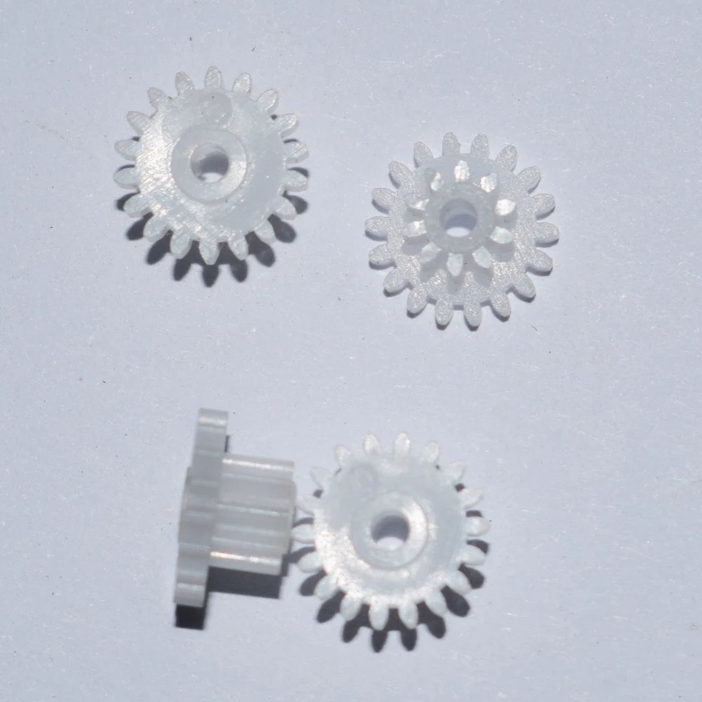 10/100pcs 18+10T 2.1mm hole plastic gear dron rc car plane robot kids toys for boys diy baby accessories montessori GP18102A