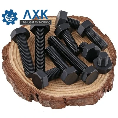 DIN933 Nylon External Hex Bolts Hex Screws Black M3 M4 M5 M6 M8 M10 M12 Plastic Screws Insulation Bolt PA66 GB5783