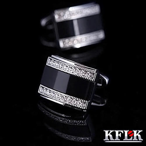 KFLK Luxury 2020 NEW HOT shirt cufflink for mens Gift Brand cuff buttons Black cuff link High Quality abotoaduras Jewelry