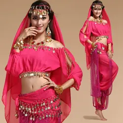 Bollywood Dance Costumes Indian Belly Dance Costumes Set For Women Chiffon Bollywood Orientale Belly Dance Costume Set For Woman