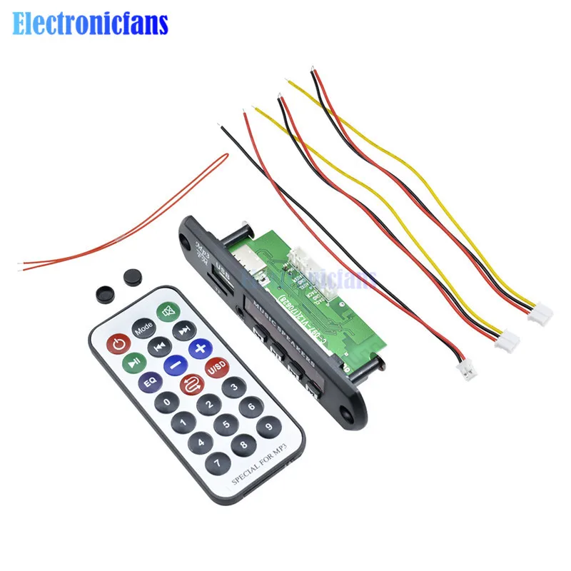 1Set Standard Wireless Bluetooth 12V MP3 WMA Decoder Board Audio Module TF USB Radio For Car LCD Screen Remote Controller 7-12V