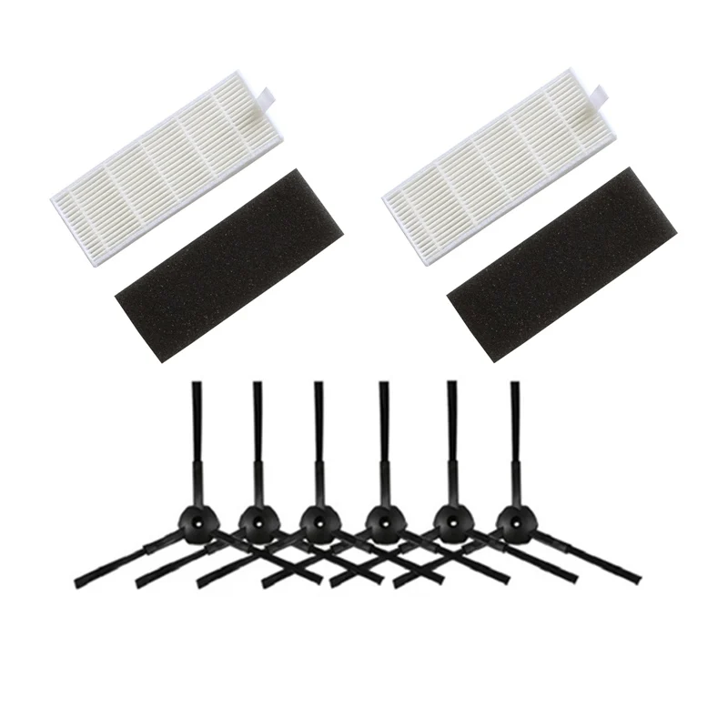 أطقم استبدال ل ilife A8 A6 A4s جهاز آلي لتنظيف الأتربة فلتر Hepa فرشاة جانبية إكسسوارات قطع غيار