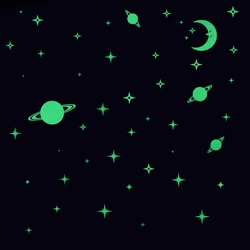 Glow in the Dark Stars and Planets for Ceiling Decoration Kids Room Wall Decor Luminous Sticker Decal Baby Bedroom Deco Stickers