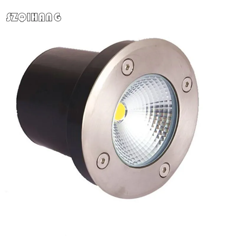 AC110V 220V 12V IP68 10W 15W Warm Cold White Buried Lamp Inground Lighting Outdoor COB LED Underground Lamp Light