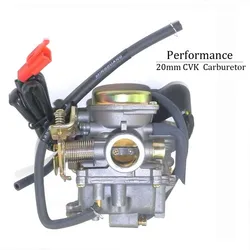 Motorcycle True 20mm Performance Carburetor For 50cc to 100cc 139QMB GY6 4-stroke Scooter Carb CVK