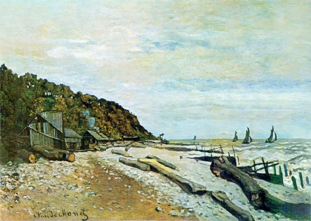 100% handmade oil painting reproduction on linen canvas, landscape oil painting,boats-on-the-thames-fog-effect by Claude Monet