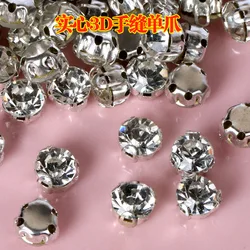 3D Anti scratch claw rhinestone,Sew on stones Crystal glass rhinestones DIY Clothes & Accessories parts