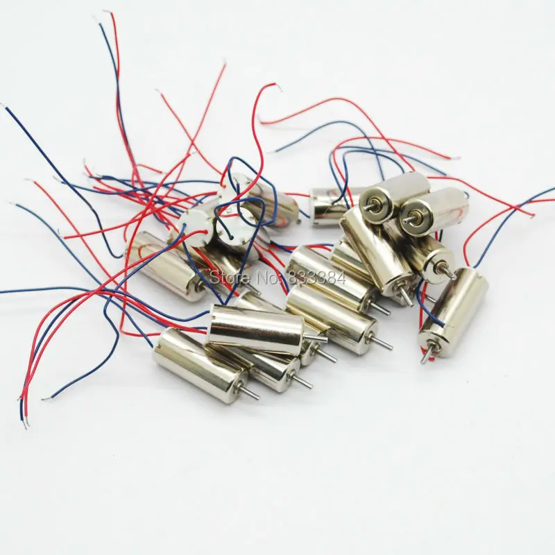 50pcs 7x16mm DC Coreless Motor shaft Dia 1mm 4.2V 120mA 46500RPM High speed motor RC Helicopters Motor