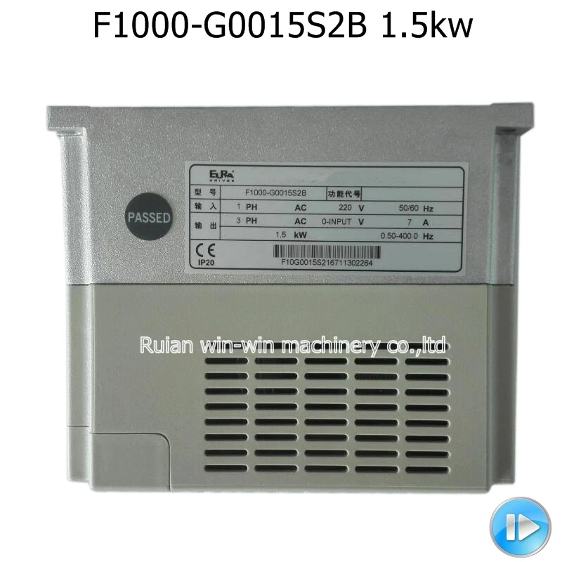 F1000-G0015S2B 1.5kw 50 60 HZ EURA inverters converters for film blowing machine