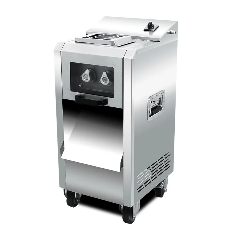 آلة تقطيع اللحوم الكهربائية التجارية عمودية 2200 واط عالية الطاقة التقطيع والتقطيع بسماكة قابلة للتعديل