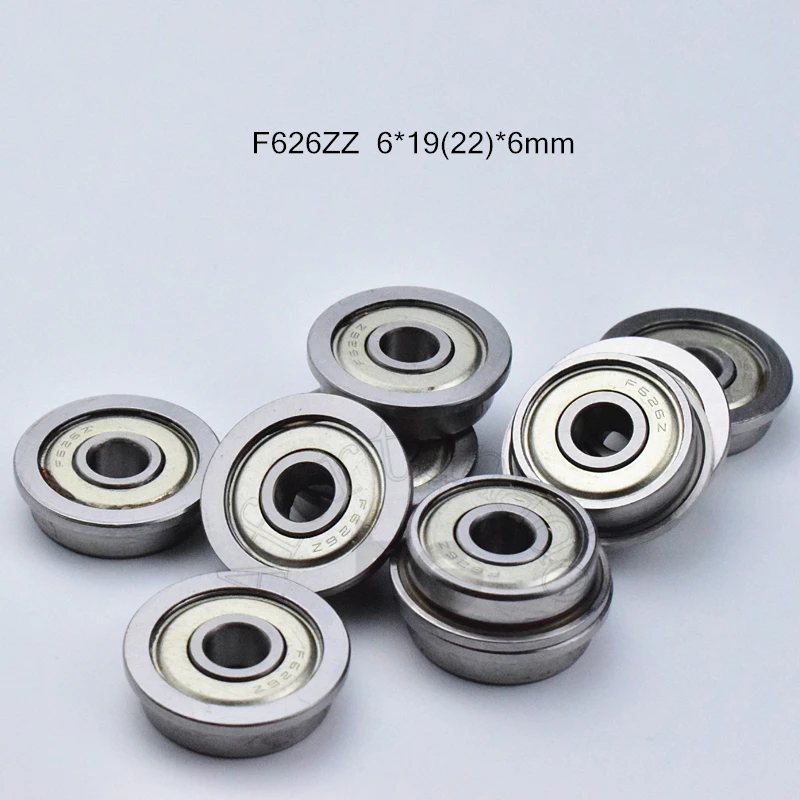 

F626ZZ 626 6*19&22*6mm free shippping Flange bearings 626 F626 F626Z F626ZZ chrome steel deep groove bearing