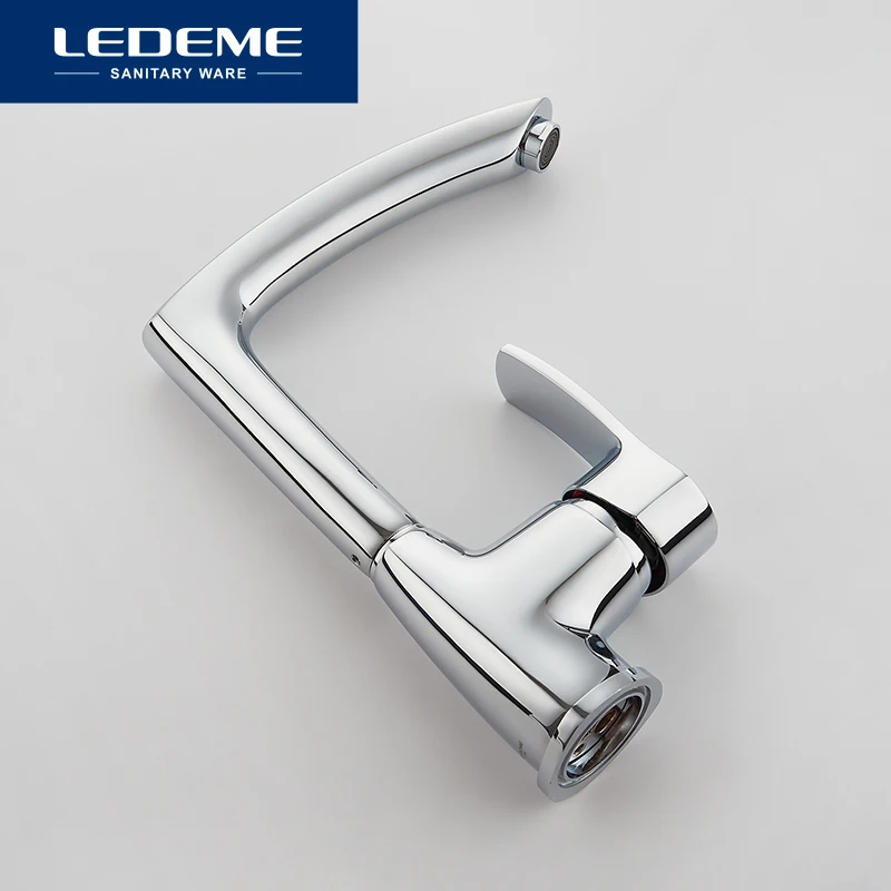 LEDEME New Kitchen Faucet Seven Letter Design 360 Degree Rotation with Water Purification Features Single Handle L4064