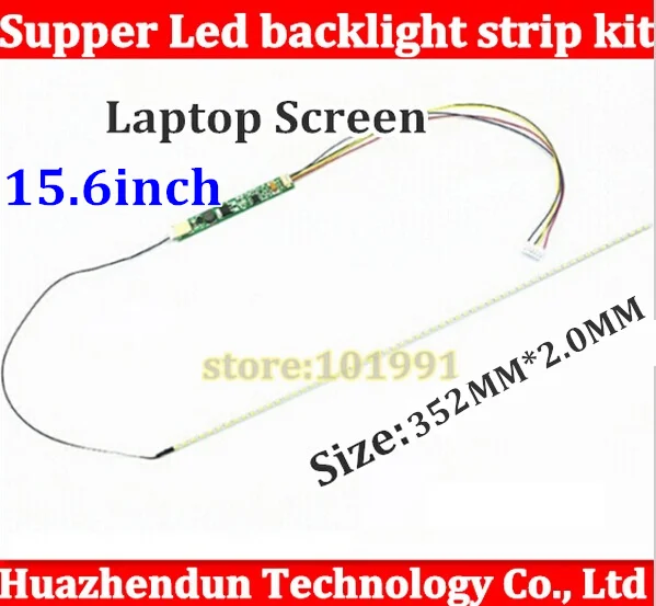 

50pcs/lot 352mm Adjustable brightness led backlight strip kit,Update your 15.6inch laptop ccfl lcd to led panel screen