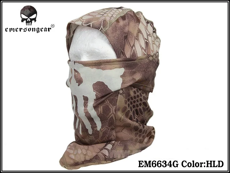 EMERSON-Ghost Multi Hood Luminous Scarf e Máscara de Camuflagem, EM6634 Skullies, Hunting Caps, Máscara Tática CS