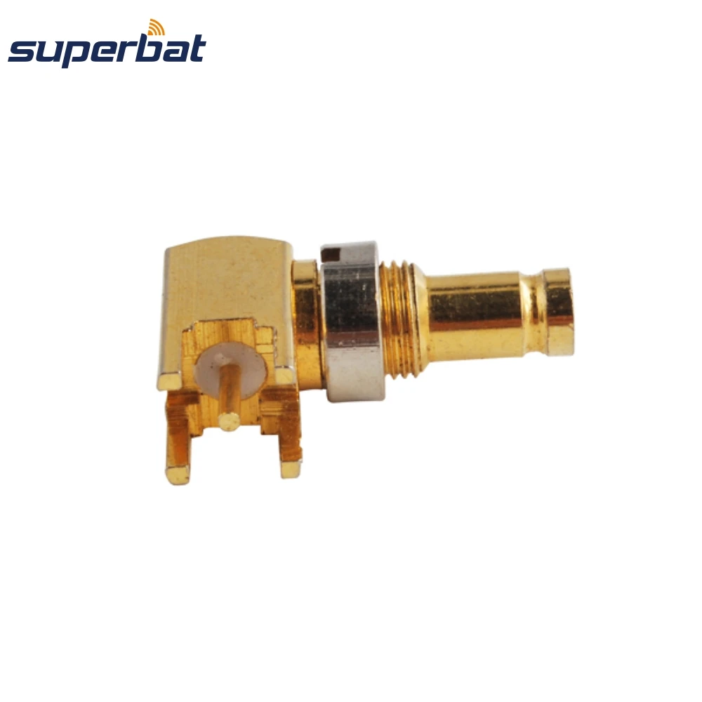 Superbat 75 ohm 1.0/2.3(CC4/SSA) thru hole Female Bulkhead Right Angle Vertica RF Coaxial Connector