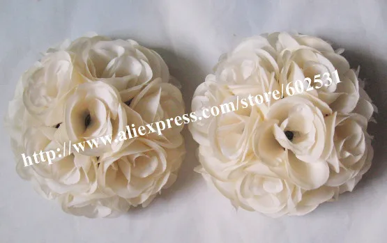 SPR 20cm wedding silk kissing ball,beige,option color  size More quantities more  decorations for the wedding