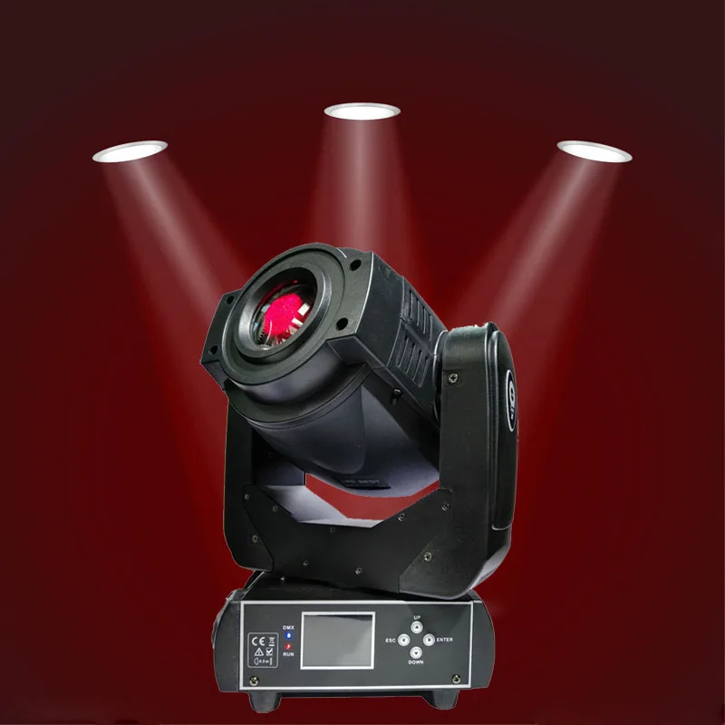 DMX512 Moving Head Light 90W LED RGBW Gobo Moving Head Spot Light Colorful Gobo Effect with 3 Face Prism DJ Party Stage Lighting