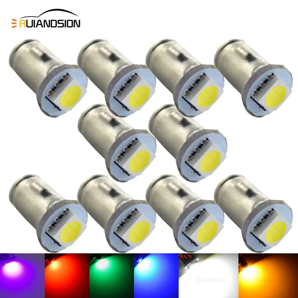 

100pcs DC12V White 20lm LED Lucas Type T7 BA7s Switch Gauge Warning Dashboard Panel Indicator Light Bulbs Bright Bulbs Lamps